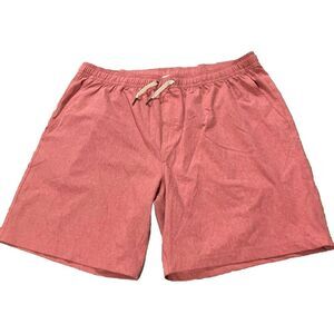 Fair Harbor The One Shorts Mens 3XL Light Red Unlined Casual‎ Trunks Drawstrings